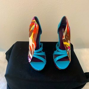 Floral Open Toe Shoes